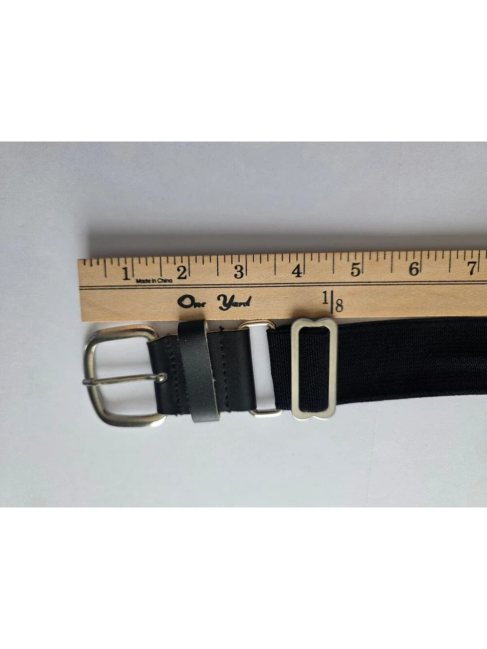 Easton Black Elastic Adjustable Belt with Metal Buckle